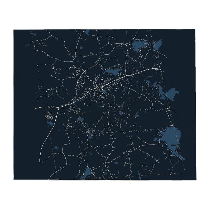 Spencer Street Map Throw Blanket