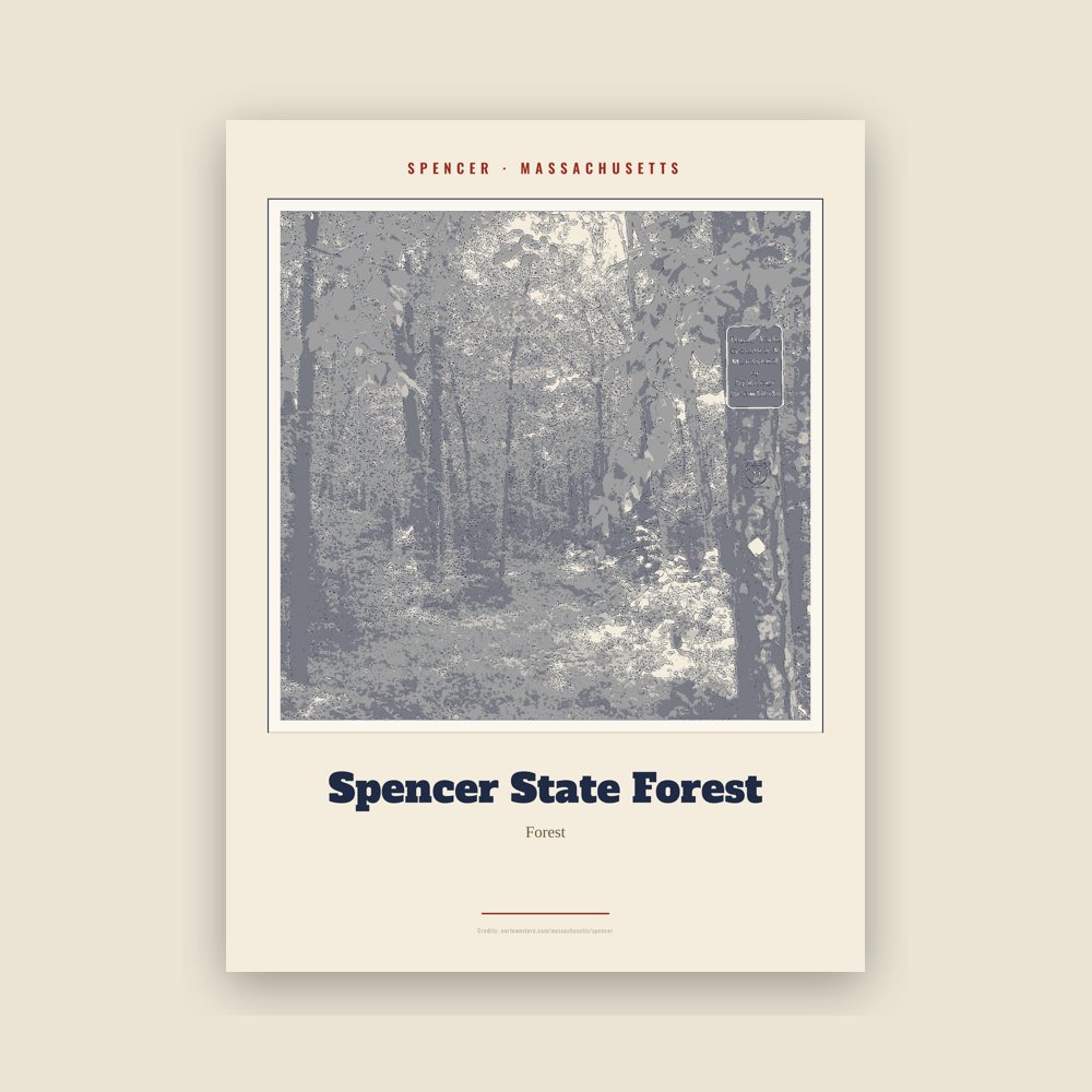 Spencer Spencer State Forest Landmark Print