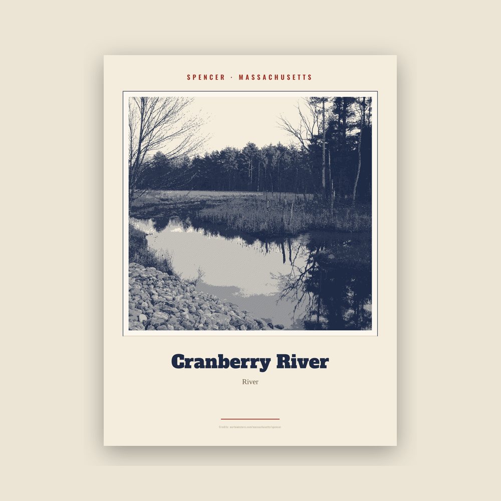 Spencer Cranberry River Landmark Print
