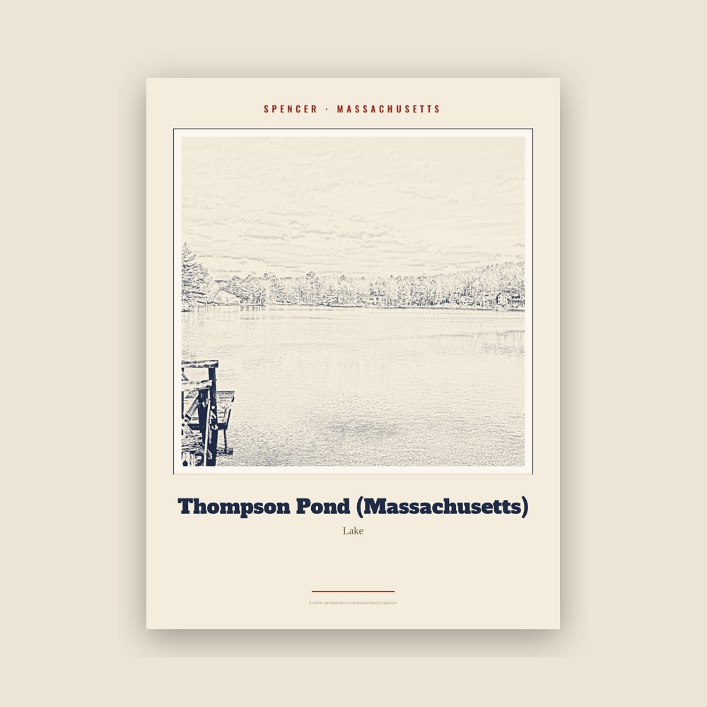 Spencer Thompson Pond (Massachusetts) Landmark Print