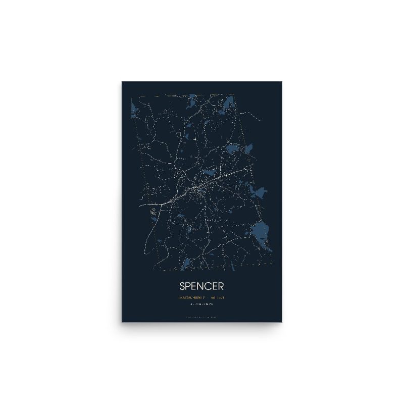 Spencer Street Map Poster · Midnight