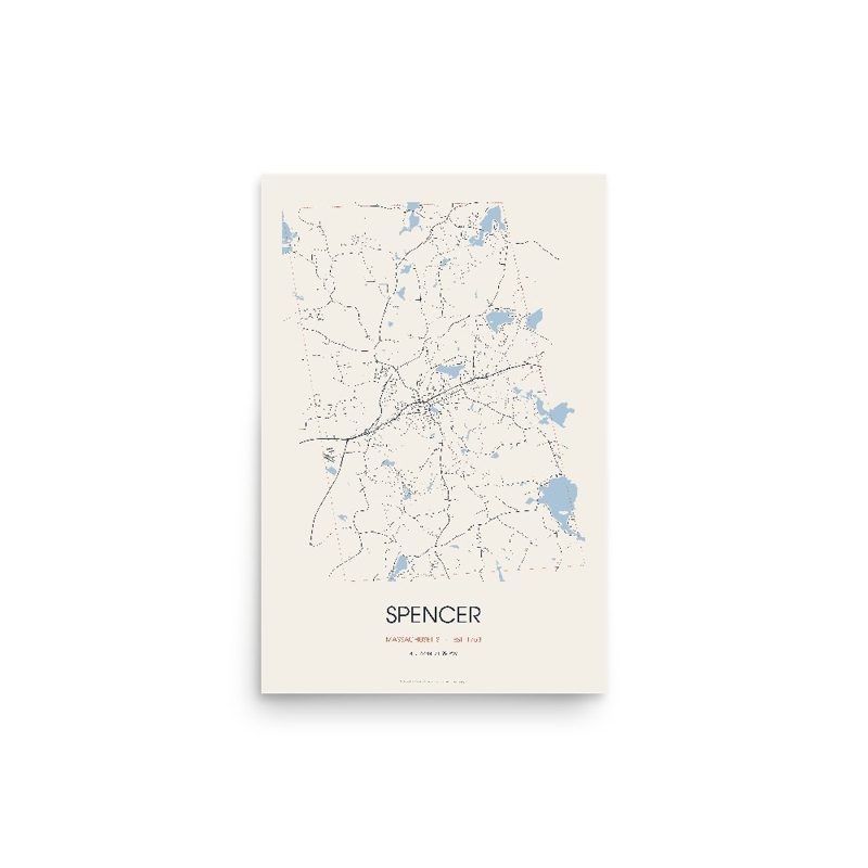 Spencer Street Map Poster · Linen