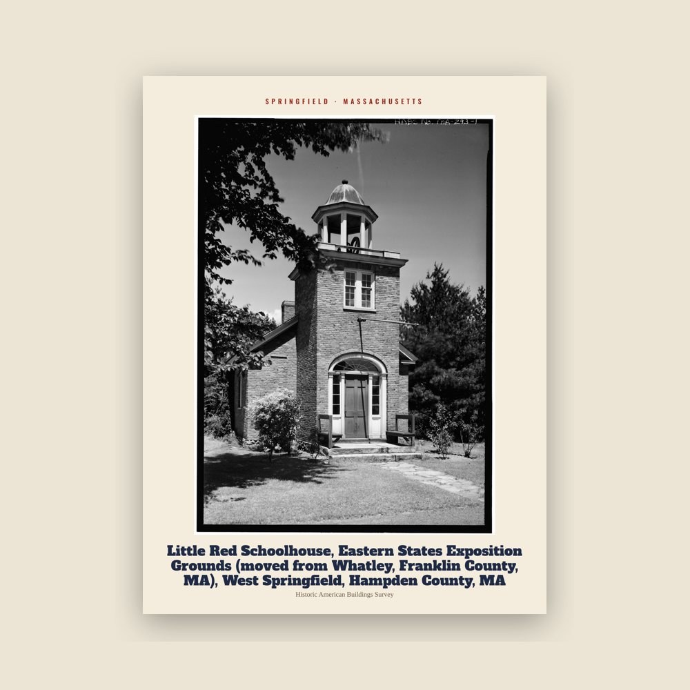 Springfield Little Red Schoolhouse, Eastern States Exposition Grounds (moved from Whatley, Franklin County, MA), West Springfield, Hampden County, MA Archive Print