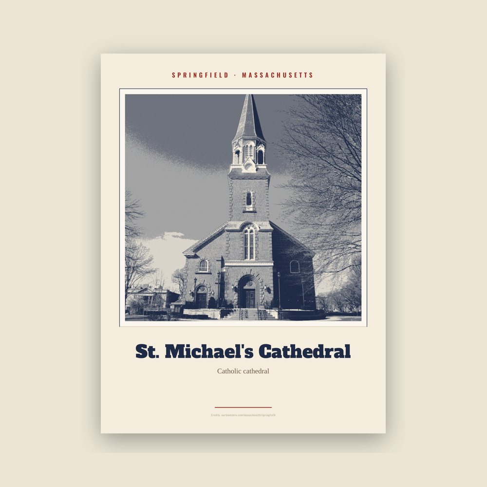 Springfield St. Michael's Cathedral Landmark Print