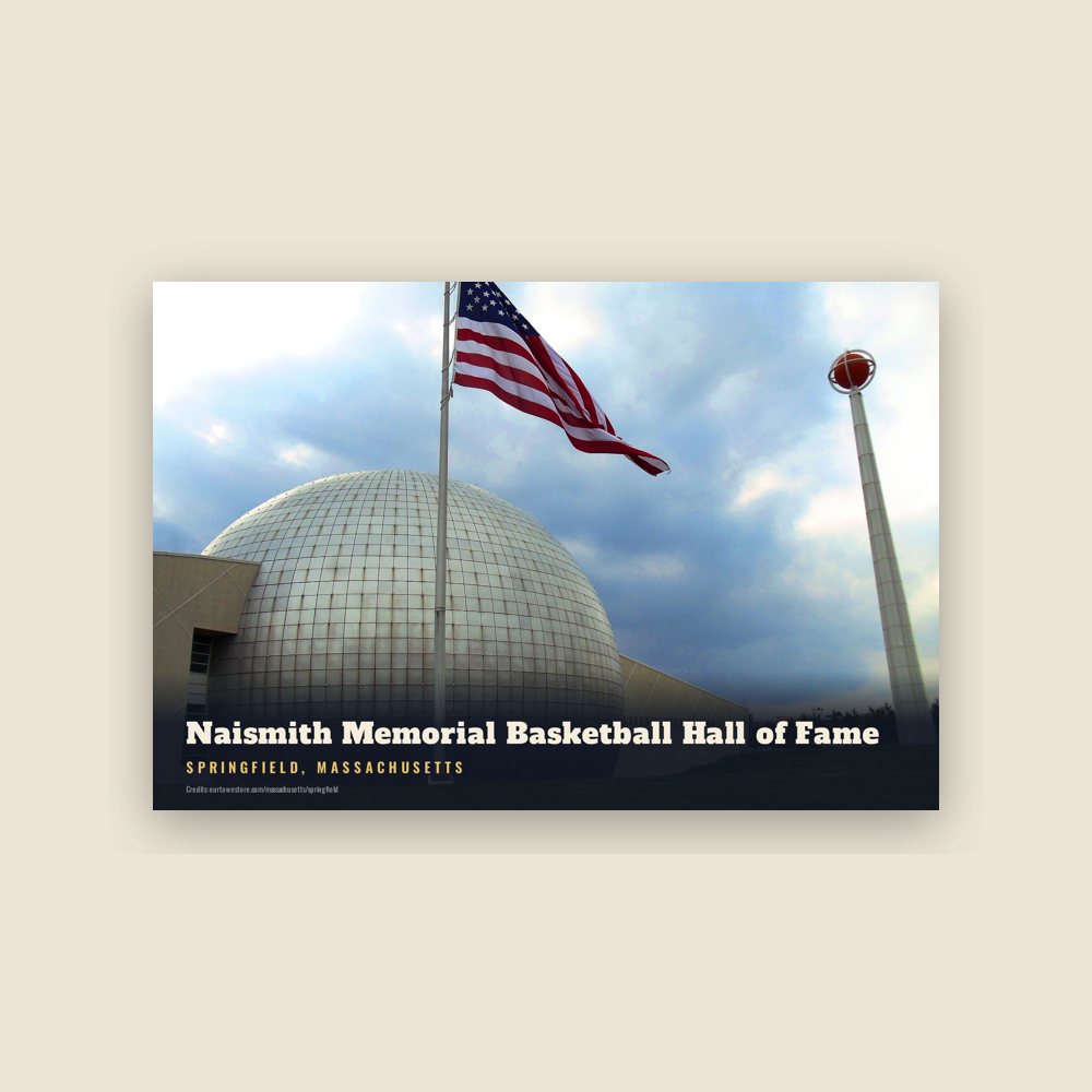 Springfield Naismith Memorial Basketball Hall of Fame Postcard