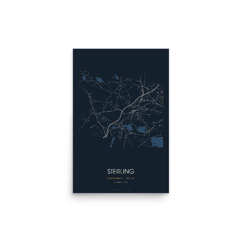 Sterling Street Map Poster · Midnight