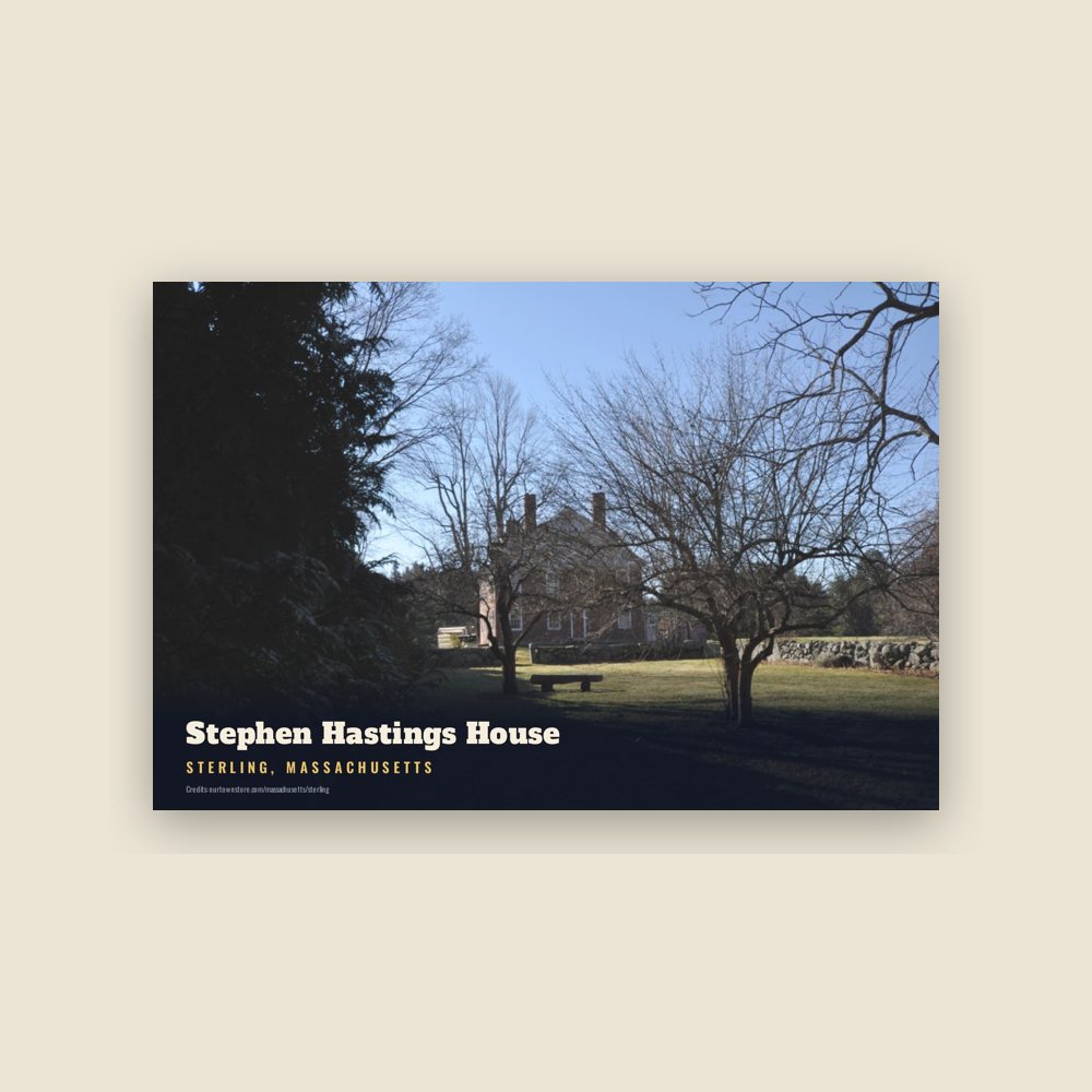 Sterling Stephen Hastings House Postcard