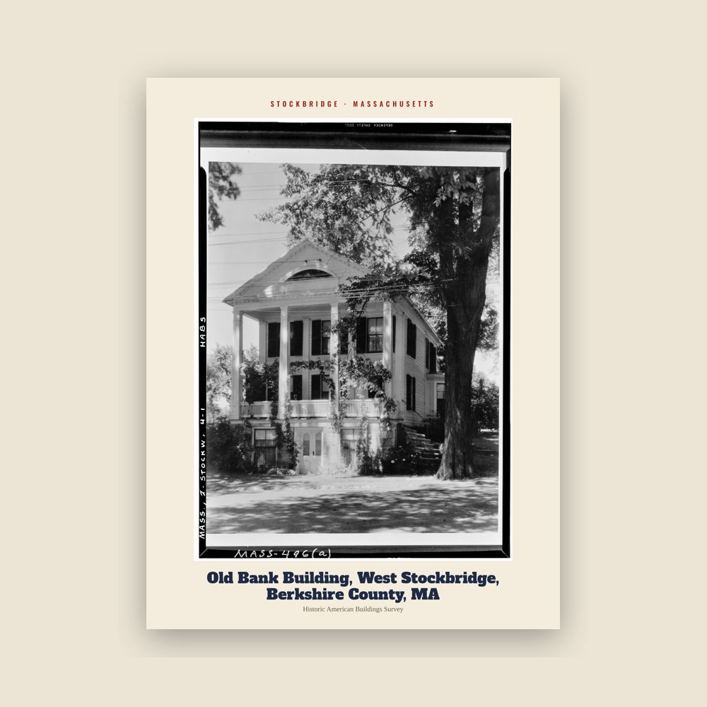 Stockbridge Old Bank Building, West Stockbridge, Berkshire County, MA Archive Print
