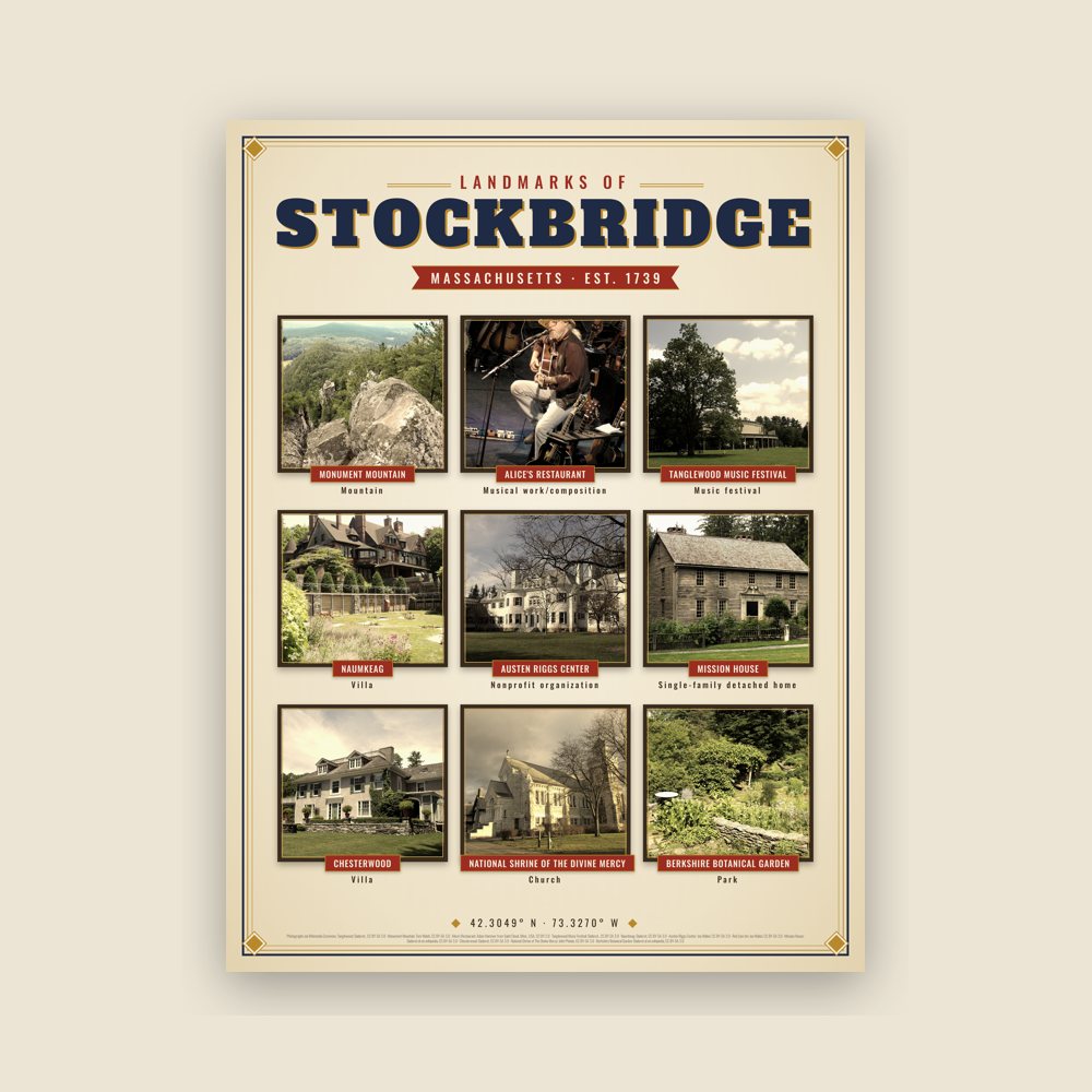 Stockbridge Landmarks Photo Poster