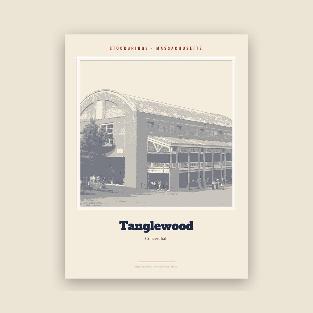 Stockbridge Tanglewood Landmark Print
