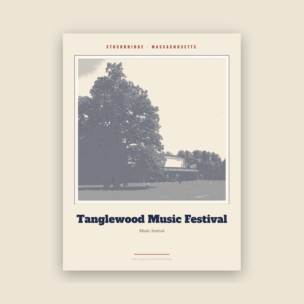 Stockbridge Tanglewood Music Festival Landmark Print