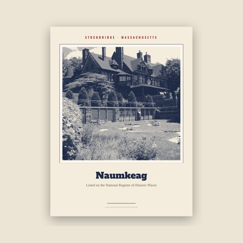 Stockbridge Naumkeag Landmark Print