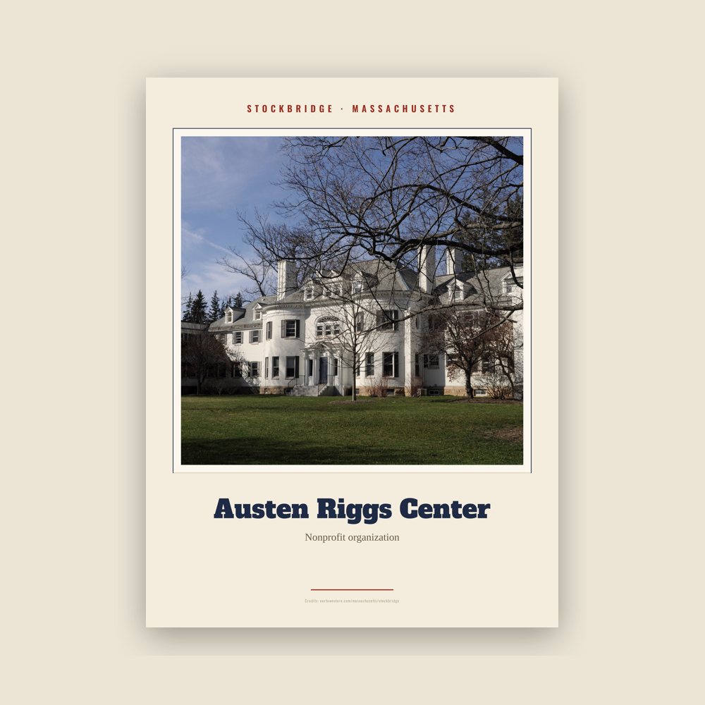 Stockbridge Austen Riggs Center Landmark Print