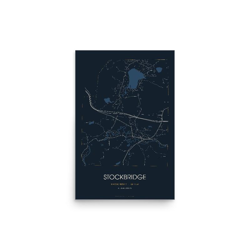 Stockbridge Street Map Poster · Midnight