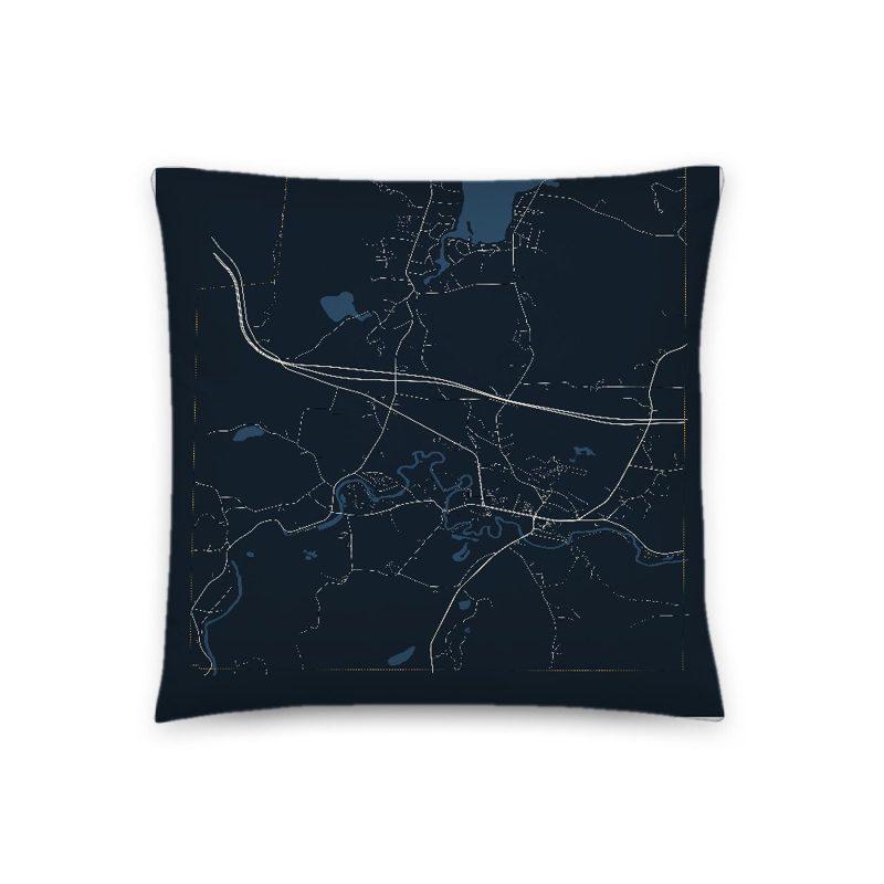 Stockbridge Map Throw Pillow