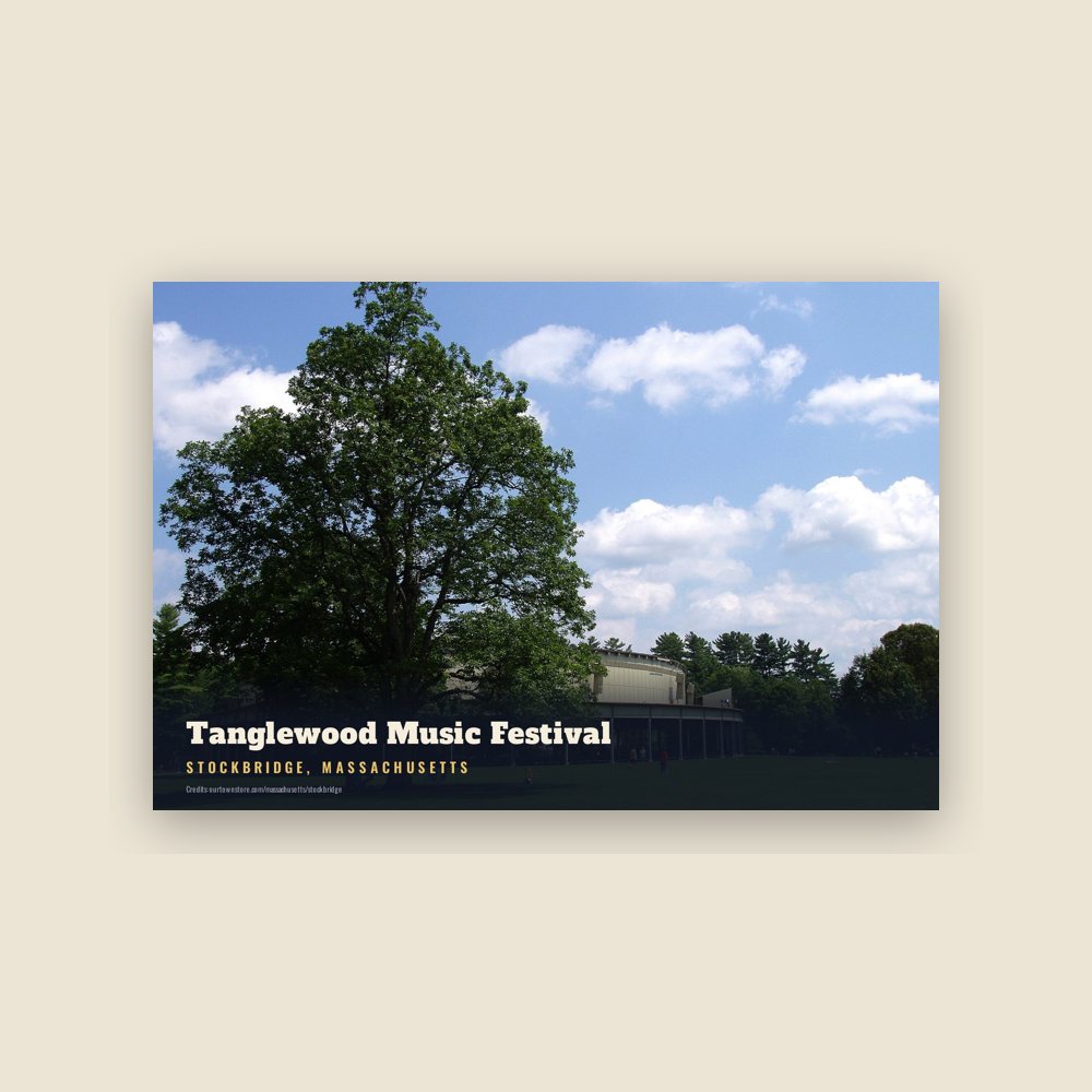Stockbridge Tanglewood Music Festival Postcard