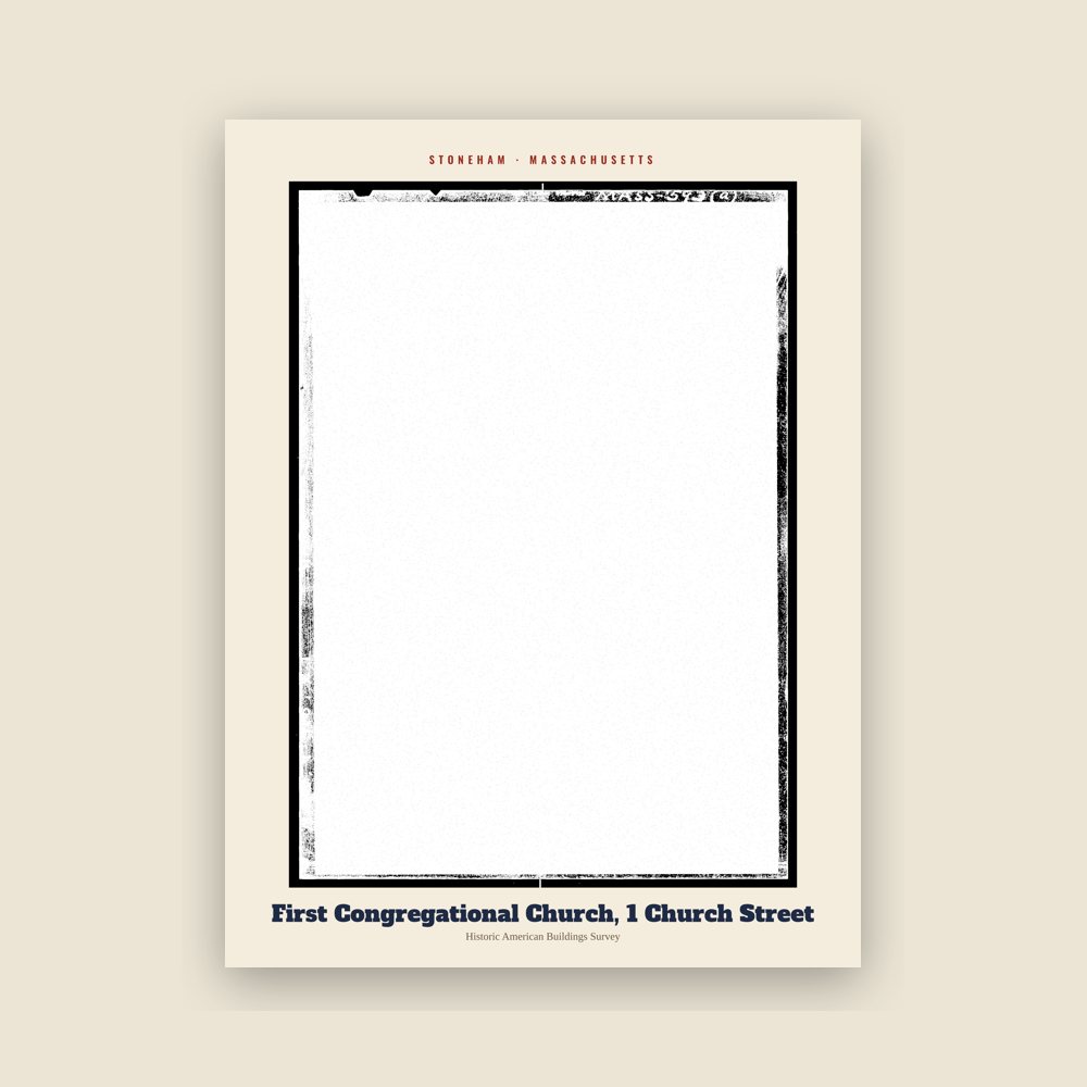 Stoneham First Congregational Church, 1 Church Street Archive Print