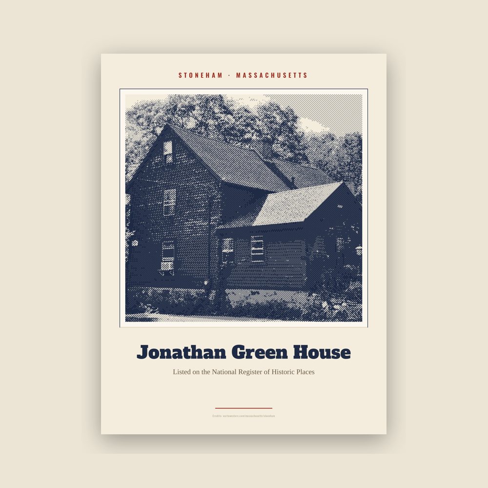 Stoneham Jonathan Green House Landmark Print
