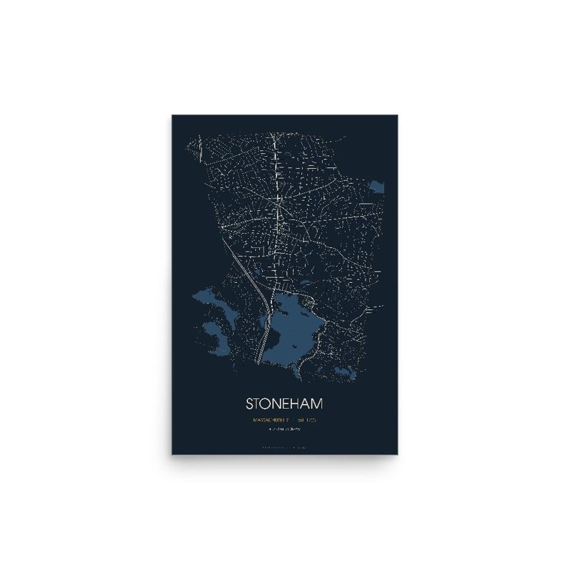 Stoneham Street Map Poster · Midnight