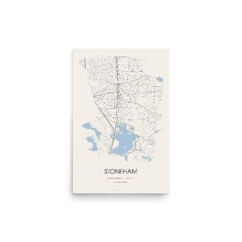 Stoneham Street Map Poster · Linen