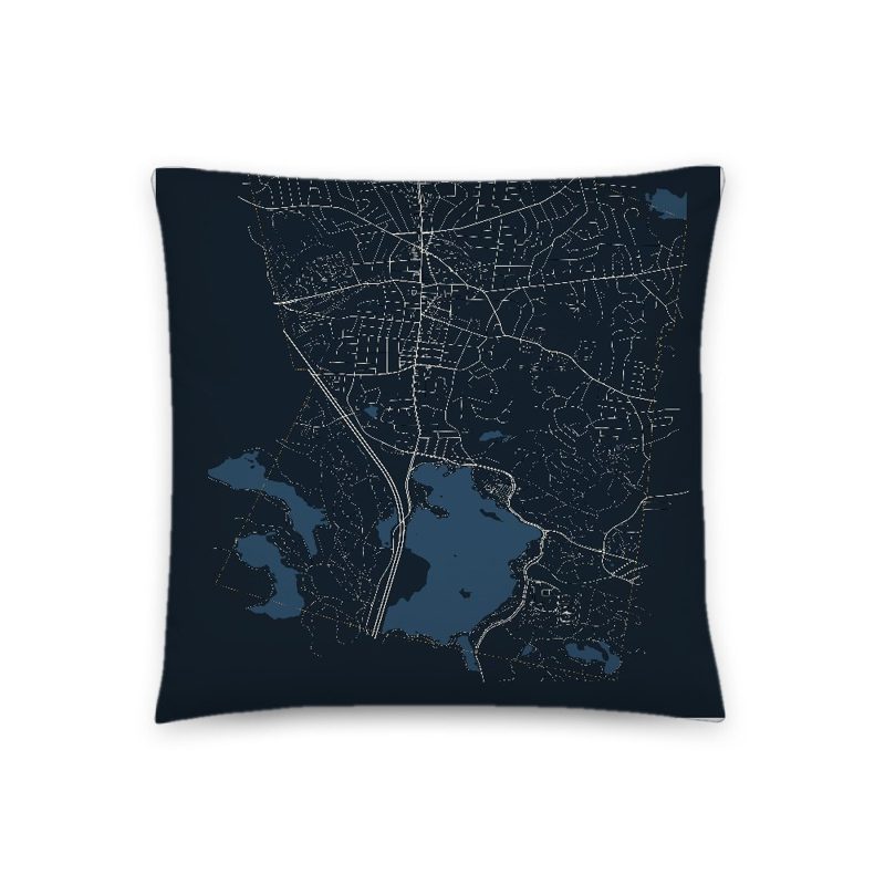 Stoneham Map Throw Pillow