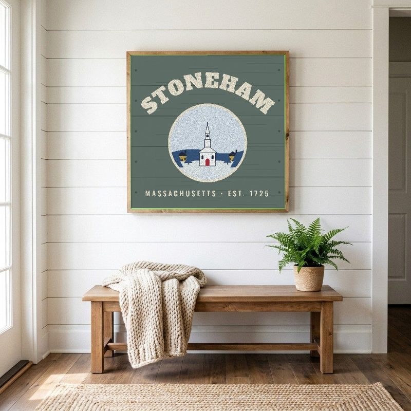 Stoneham Hometown Wood Sign