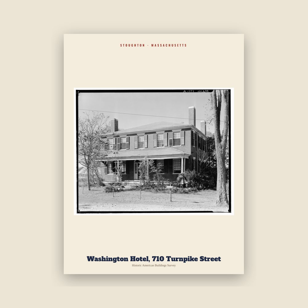 Stoughton Washington Hotel, 710 Turnpike Street Archive Print