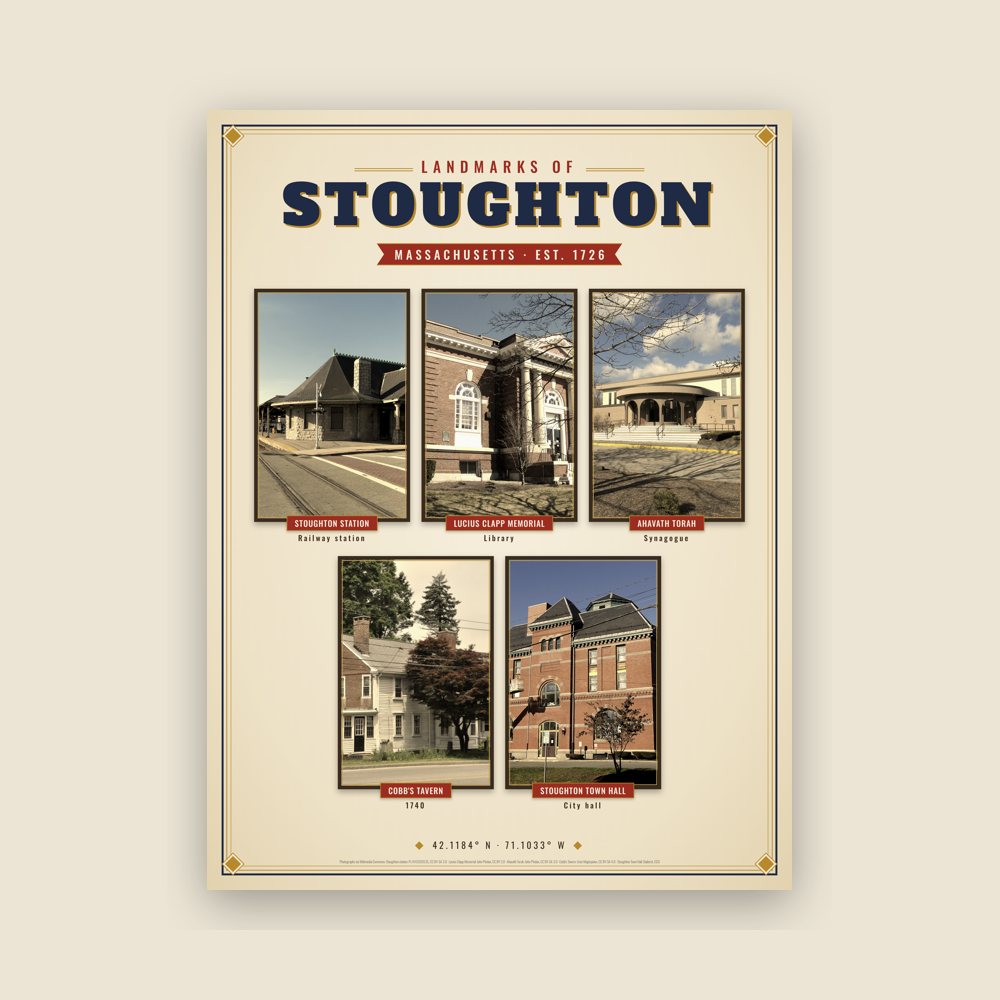 Stoughton Landmarks Photo Poster