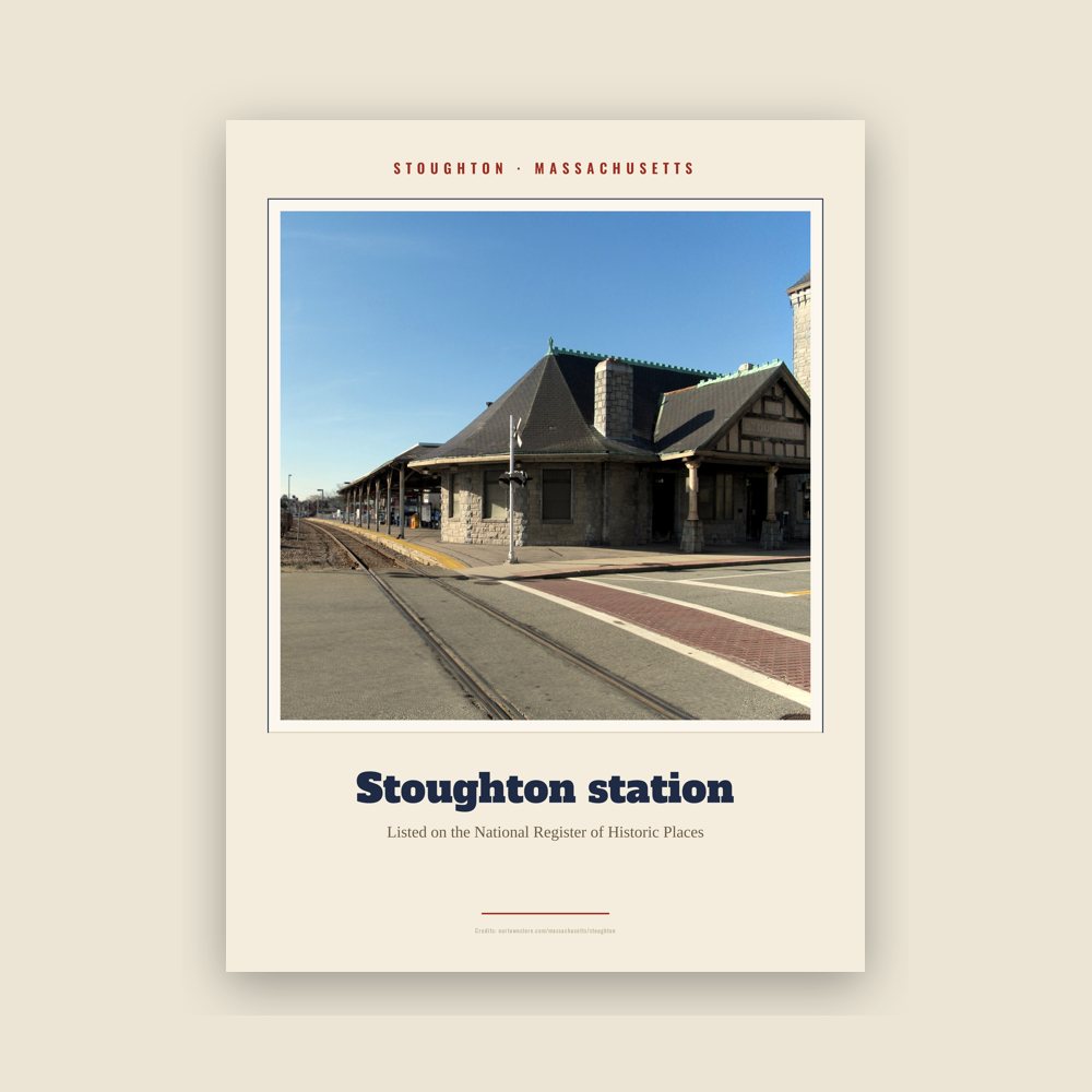Stoughton Stoughton station Landmark Print