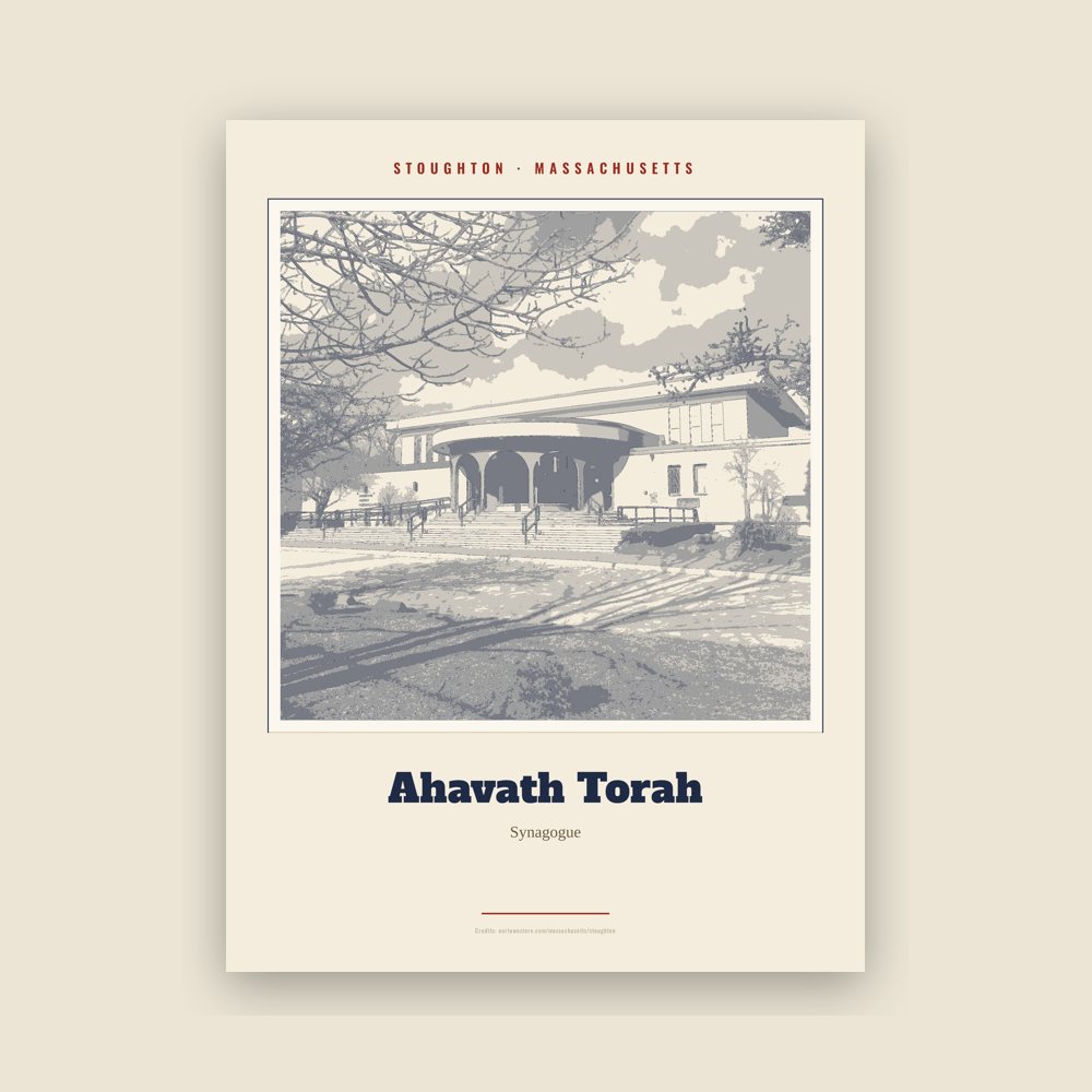 Stoughton Ahavath Torah Landmark Print