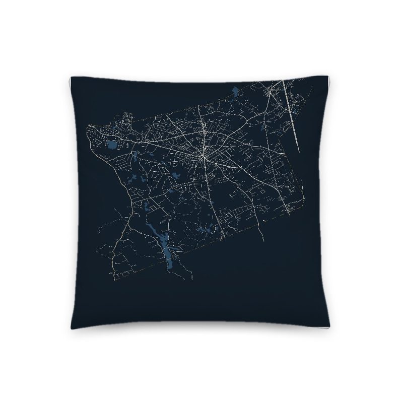 Stoughton Map Throw Pillow