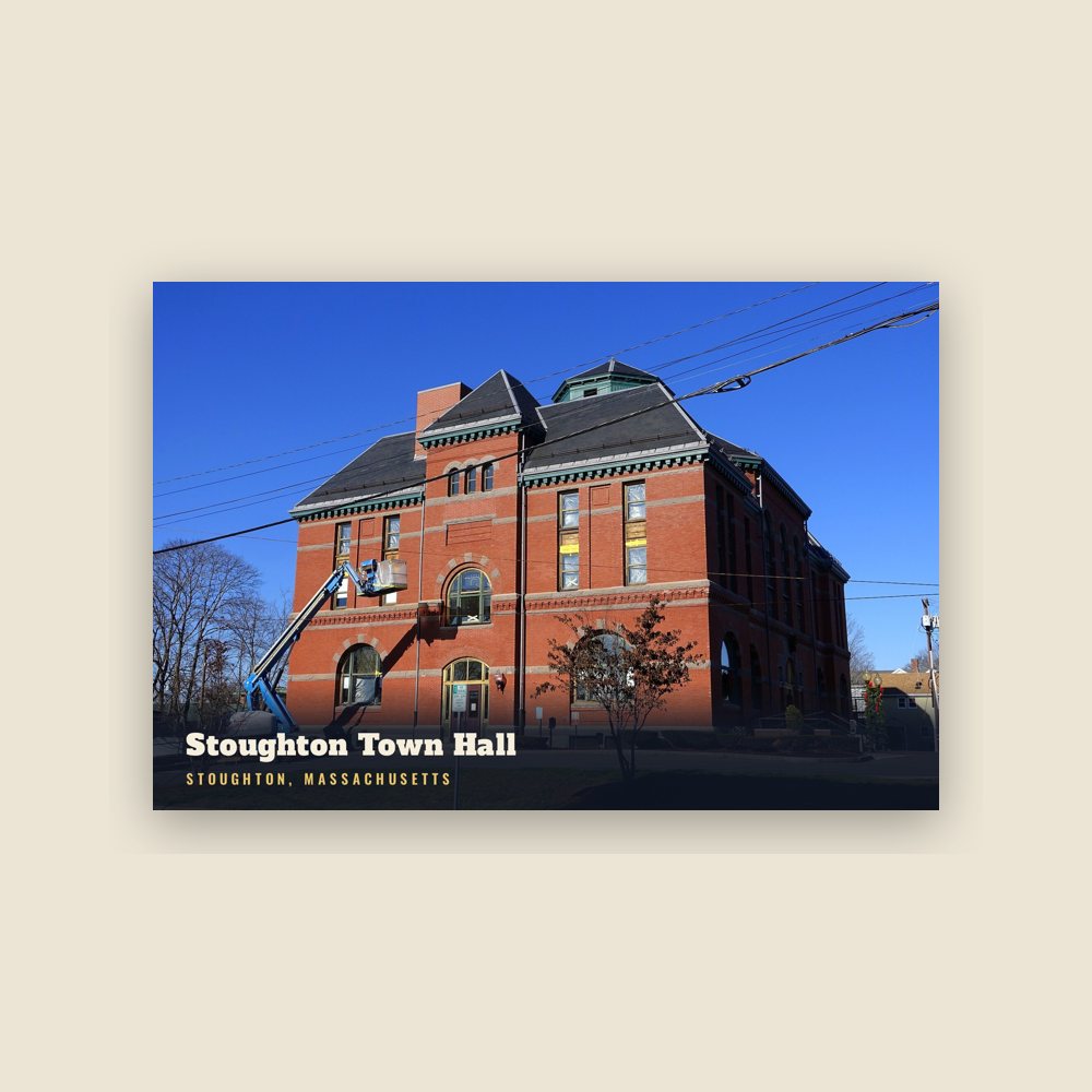 Stoughton Stoughton Town Hall Postcard