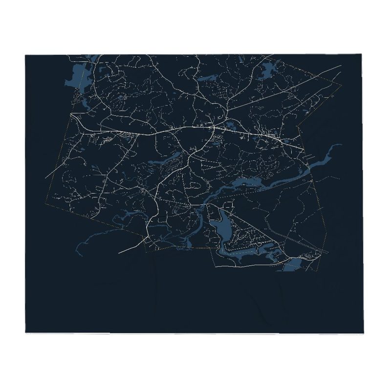 Stow Street Map Throw Blanket