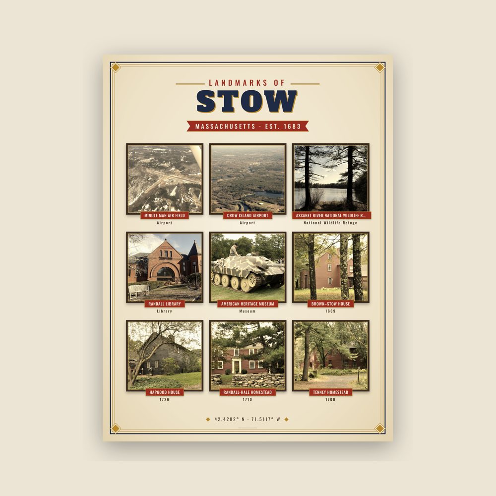 Stow Landmarks Photo Poster
