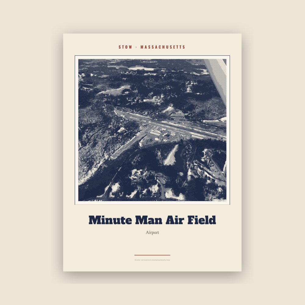 Stow Minute Man Air Field Landmark Print