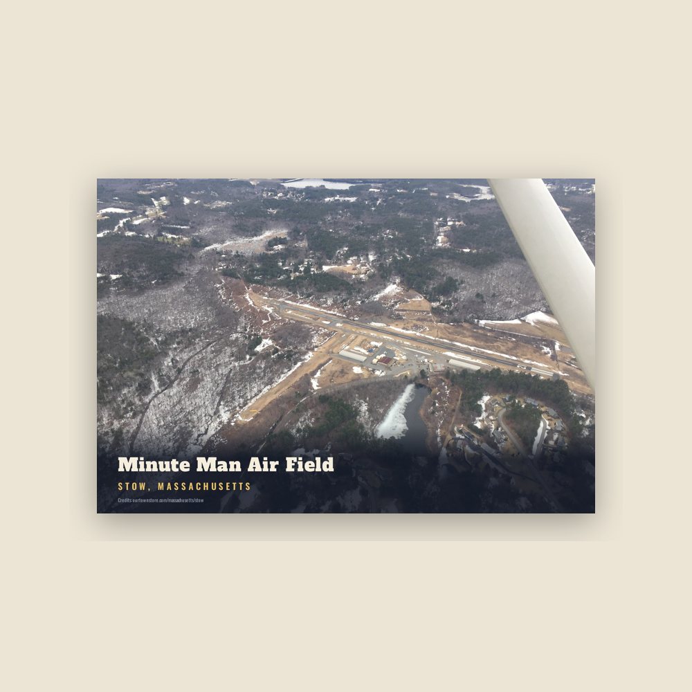Stow Minute Man Air Field Postcard