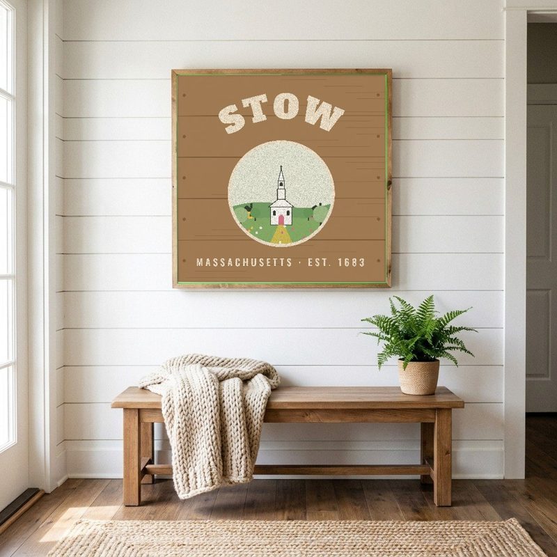 Stow Hometown Wood Sign