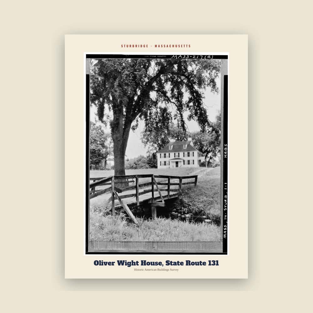 Sturbridge Oliver Wight House, State Route 131 Archive Print