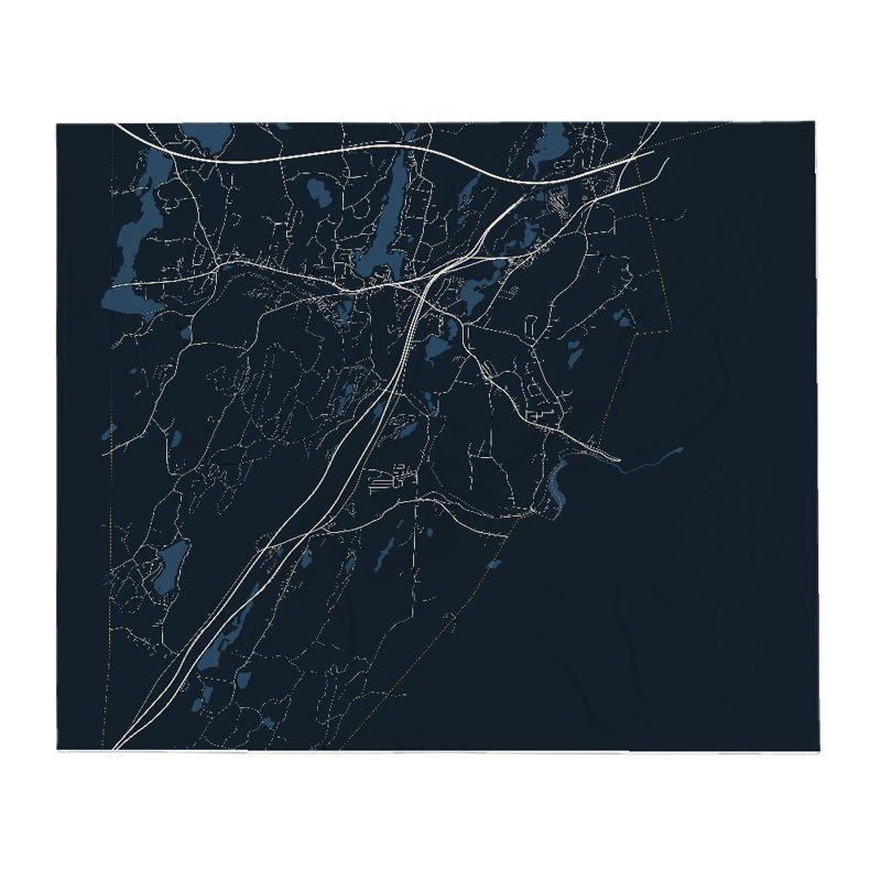 Sturbridge Street Map Throw Blanket