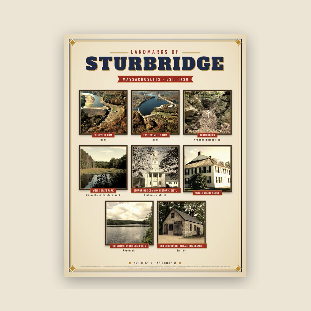 Sturbridge Landmarks Photo Poster