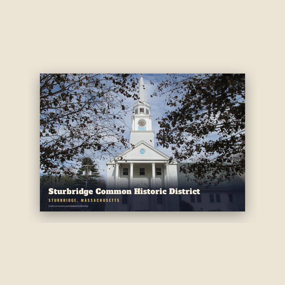 Sturbridge Sturbridge Common Historic District Postcard