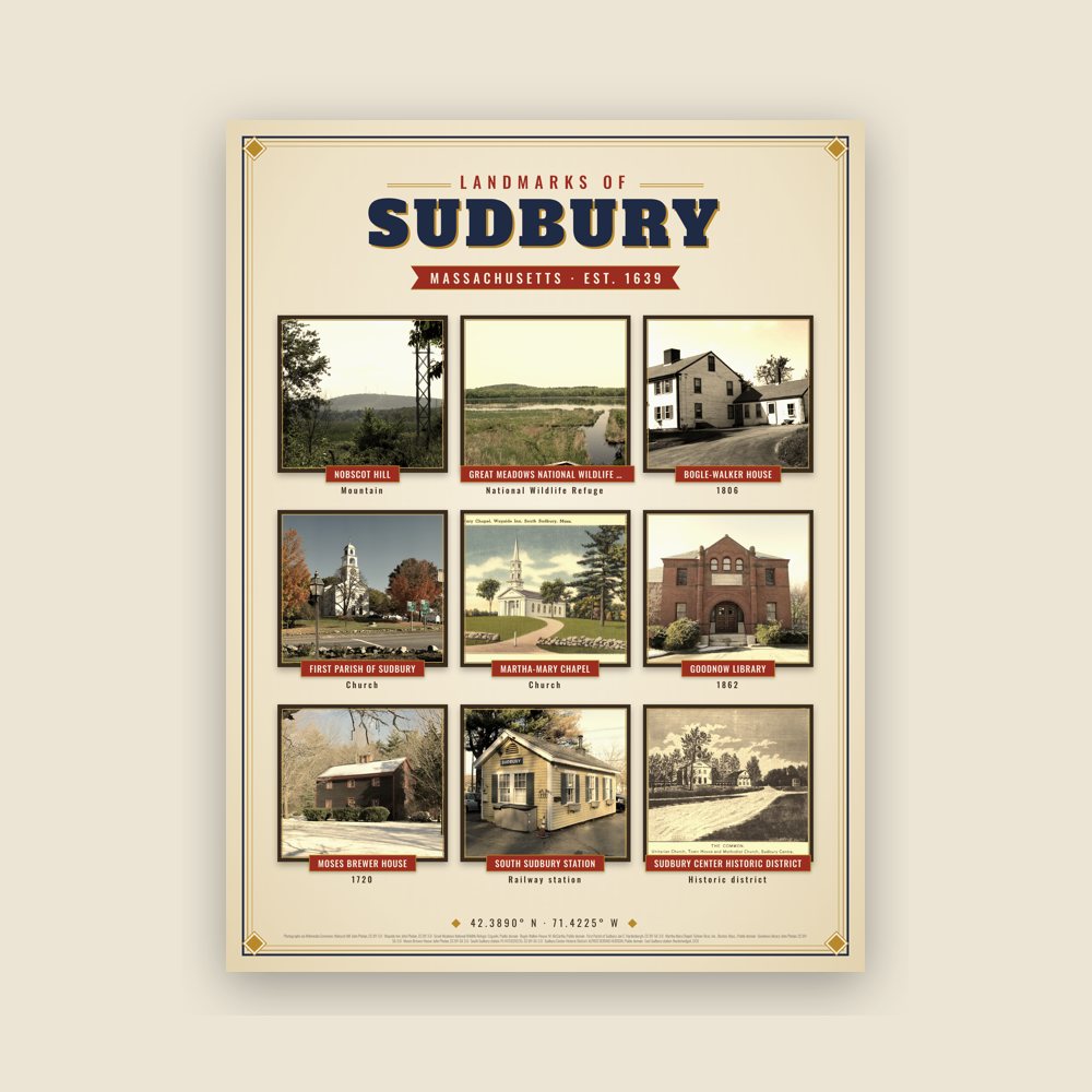 Sudbury Landmarks Photo Poster