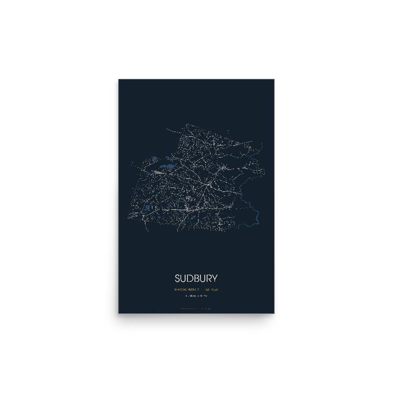 Sudbury Street Map Poster · Midnight