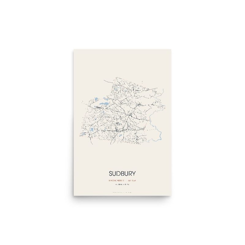 Sudbury Street Map Poster · Linen