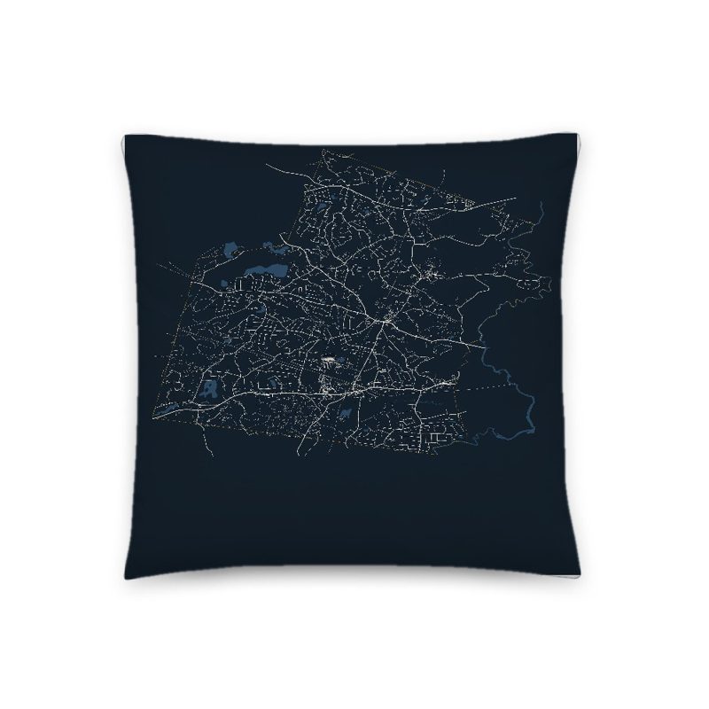 Sudbury Map Throw Pillow