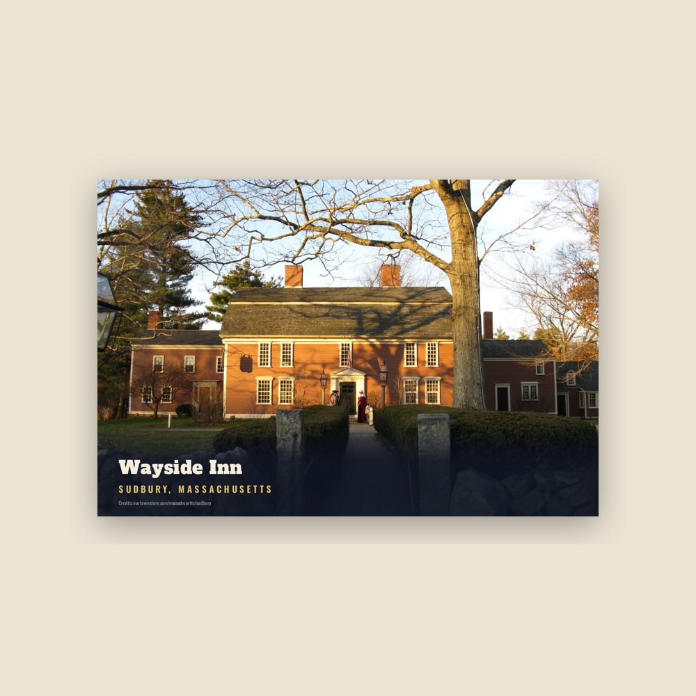 Sudbury Wayside Inn Postcard