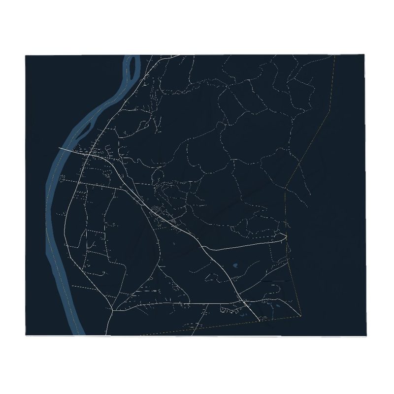 Sunderland Street Map Throw Blanket
