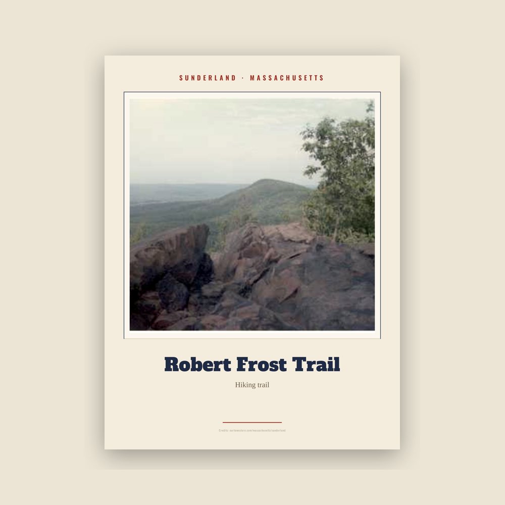 Sunderland Robert Frost Trail Landmark Print