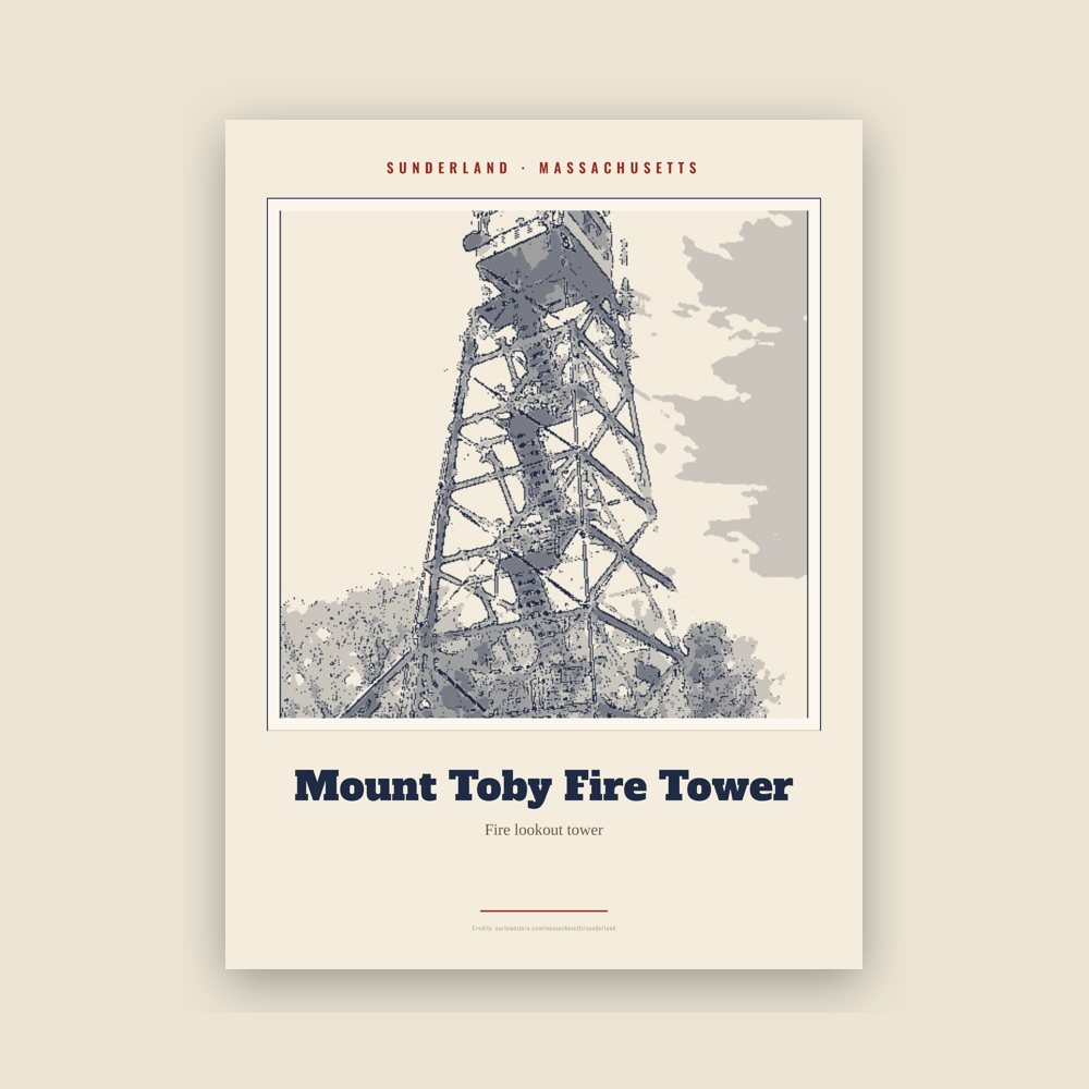 Sunderland Mount Toby Fire Tower Landmark Print