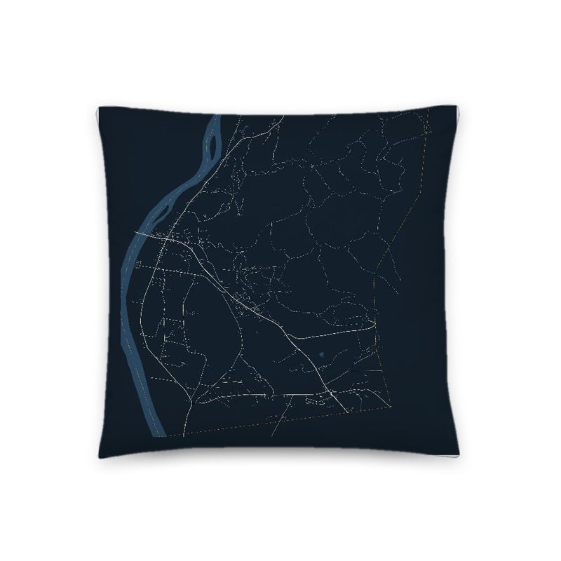 Sunderland Map Throw Pillow